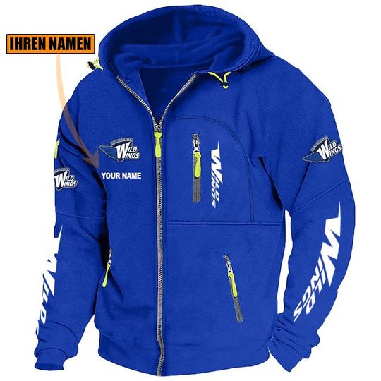 Schwenninger Wild Wings Individueller Name Neue Version Zip-Up-Jacke