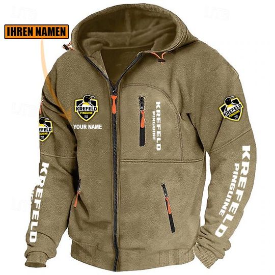 Krefeld Pinguine Individueller Name Neue Version Zip-Up-Jacke