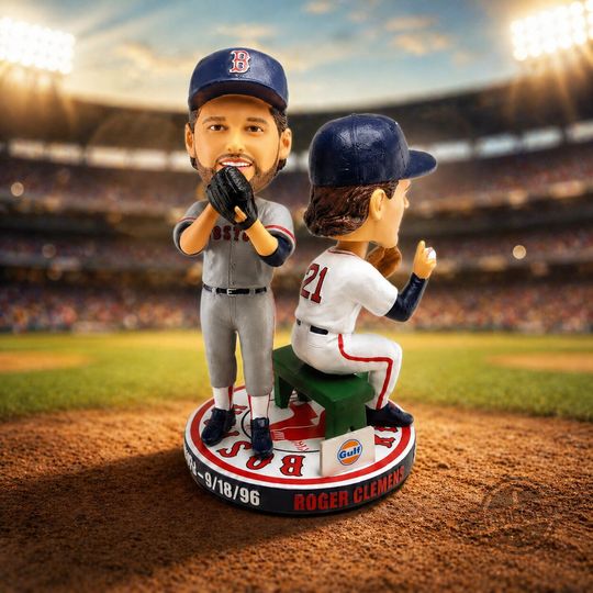 Boston Red Sox Roger Clemens 20-Strikeout Double Bobblehead