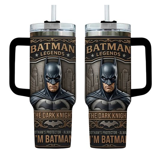 Batman Legends The Dark Knight 40oz Tumbler with Handle