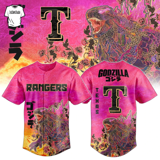 Texas Rangers King of Monsters Batik Limited Edition Jersey