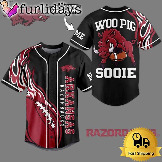 Arkansas Razorbacks Woo Pig Sooie Baseball Jersey