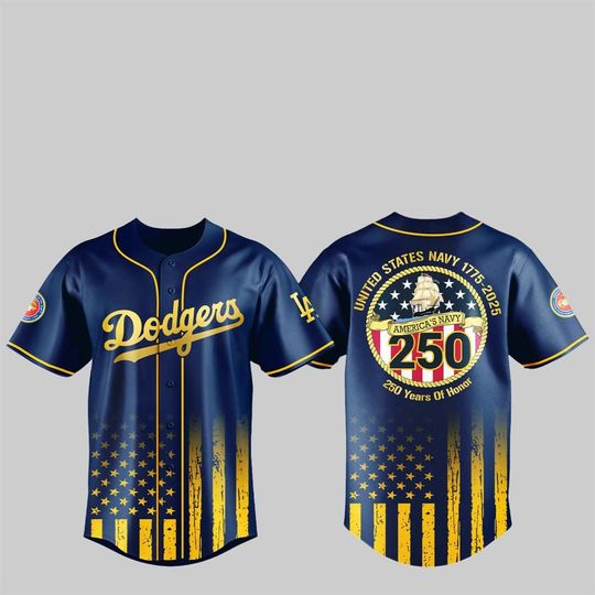 LA Dodgerss US NAVY 250th Birthday Celebration Jersey