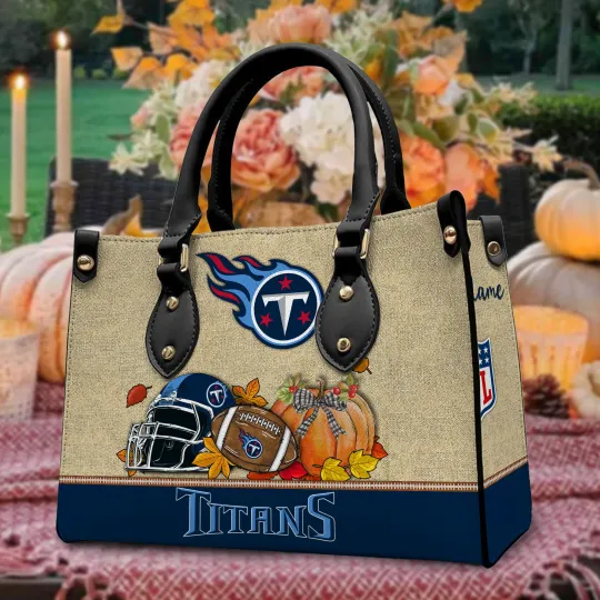 Tennessee Titans Personalized Leather Handbag