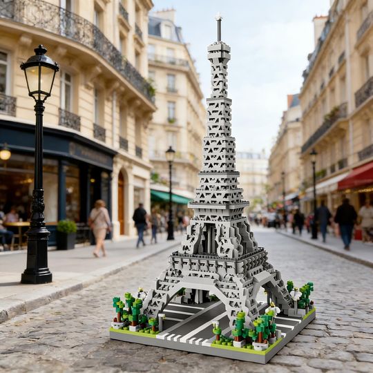 Eiffel Tower Micro Building Brick Sets, Gift for Travel Enthusiasts
