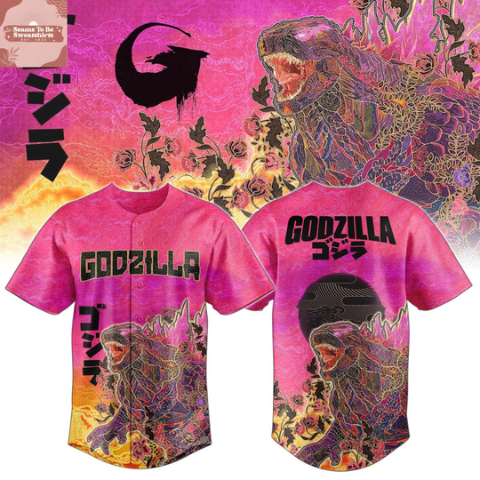 god zilla King of Monsters Batik 2026 Baseball Jersey