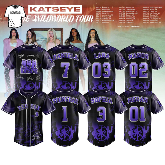 Boston Red Sox X KATSEYE The Wildworld Tour 2026 Edition Baseball Jersey