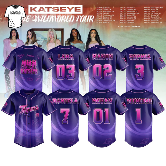 Detroit Tigers X KATSEYE The Wildworld Tour 2026 Edition Baseball Jersey