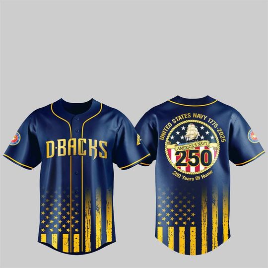 Diamondbackss US NAVY 250th Birthday Celebration Jersey