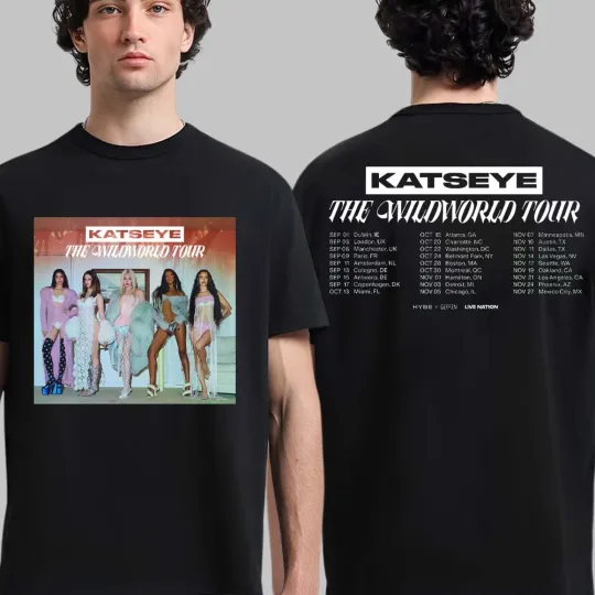 Katseye The Wildworld Tour 2026 Schedule Dates  T-Shirt