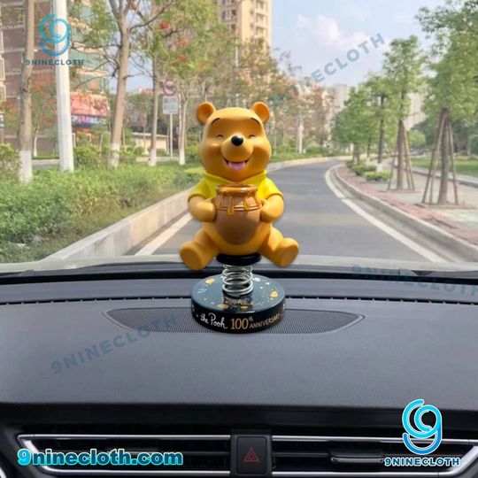Winnie The Pooh 100th Anniversary Car Dashboard Bobblehead
