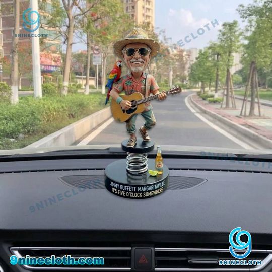 Jimmy Buffett Margaritaville It’s Five O’ Clock Somewhere Dashboard Bobblehead
