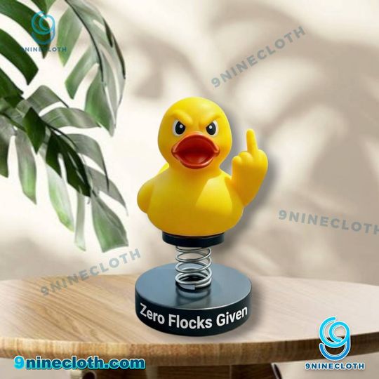 Funny Middle Finger Duck Zero Flocks Given Dashboard Bobblehead