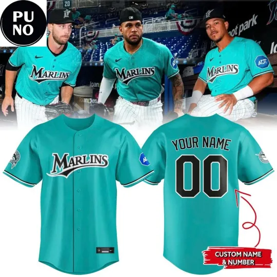 Custom Marlins Teal Time 2026 Fightin’ Fish Through Every Baseball Jersey