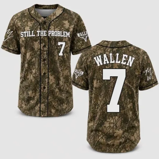 Wallen Western Still The Problem Tour 2026 Baseball Jersey Music Fan Merch