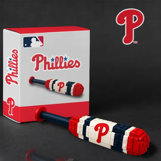 Philadelphia Team Phillies Baseball Bat Building Brick Sets