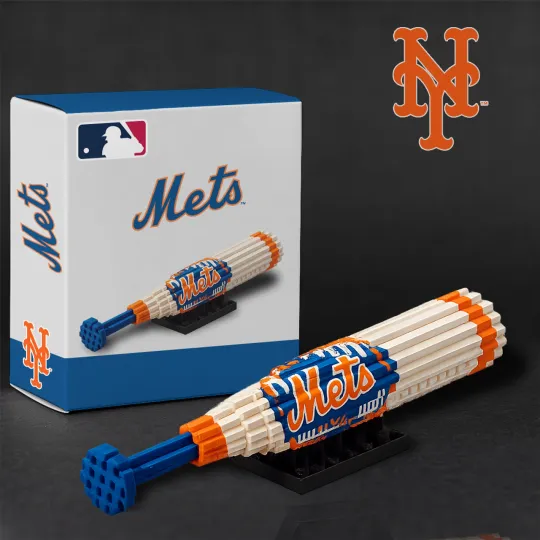 New York Team Mets Baseball Bat Building Brick Sets