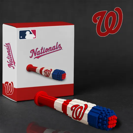 Washington Team Nationals Baseball Bat Building Brick Sets