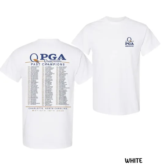 PGA Championship 2026 Tshirt, Quail Hollow Past Champions Design, Classic Fit