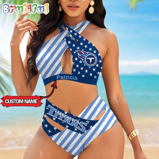 football Tennessee Titans Women Bikini Set Summer Football Bikini Sets