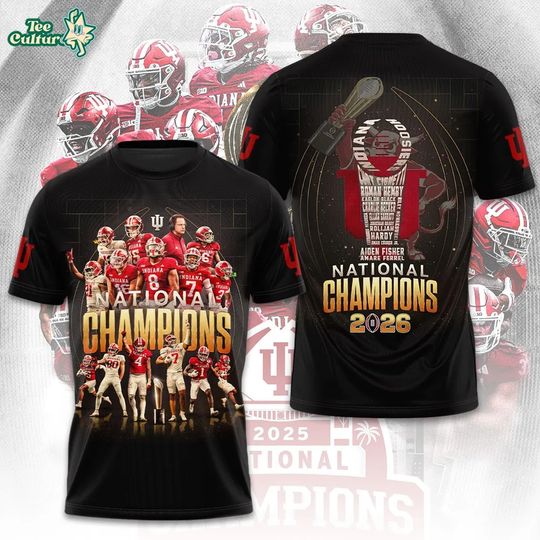 Indiana Hoosiers Football 2025 3D T-Shirt