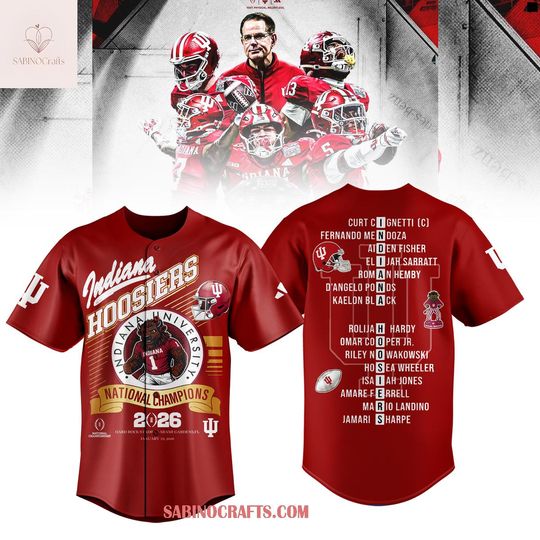 Indiana Hoosiers National Champions NCAA 2025 Go Hoosiers Baseball Jersey