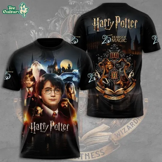Harry Potter 25th Anniversary 3D Graphic Apparel Collection