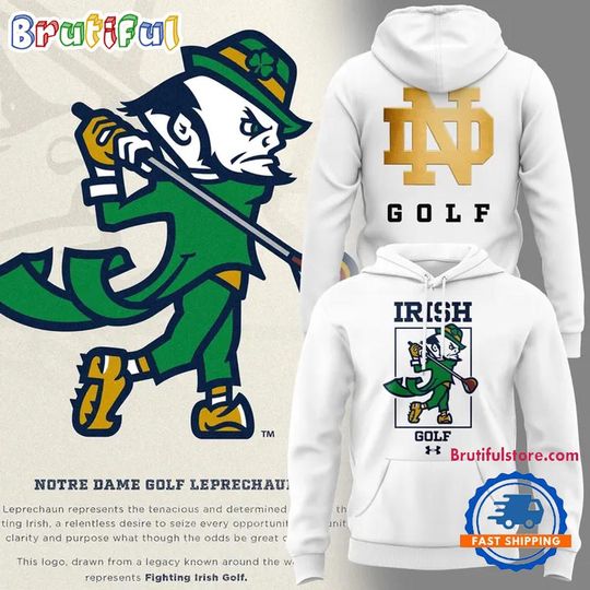 ND Fighting Irish Golf White Performance Hoodie