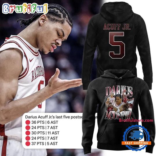 Darius Acuff Jr. Arkansas Razorbacks Men’s Basketball 2026 Hoodie