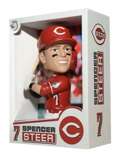 2026 Cincinnati Reds Spencer Steer Baseball Card Bobblehead