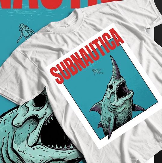 Subnautica Gaming T-Shirt, Indie Video Game Fan Gift, Alterra Leviathan Underwater Graphic Tee, Submarine Gamer Shirt