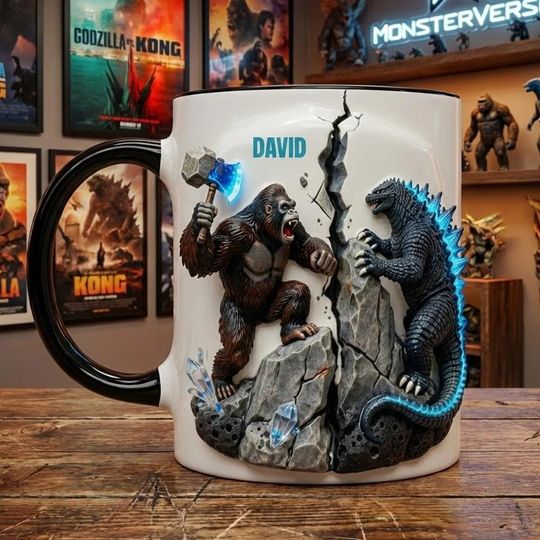 3D Embossed Clash Style Mug – Personalized Unique Kitchen & Dining Mug