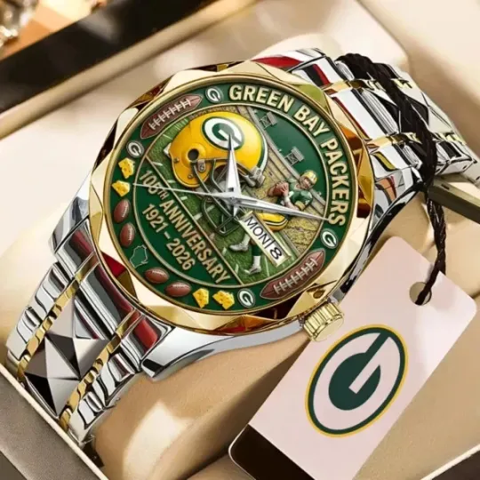 Green Bay 105th Anniversary Alloy Luxury Quartz Watch Fashion Hand Watch