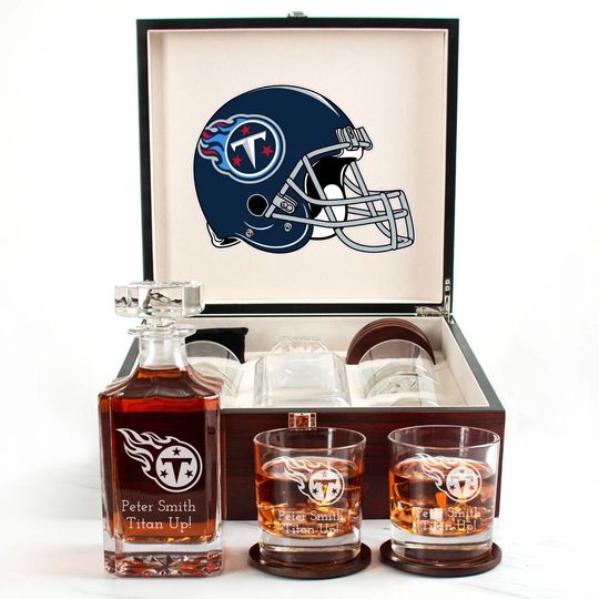 Tennessee Titans Football Whiskey Decanter Set