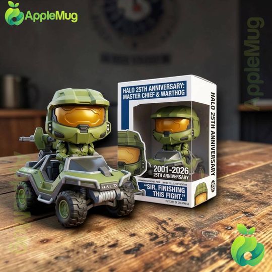 HALO 25th Anniversary Master Chief And Warthog Collector Figure