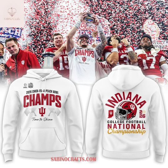 Indiana Hoosiers 2026 Peach Bowl College Football National Championship Hoodie