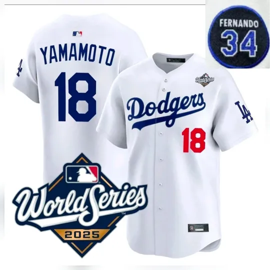 Yoshinobu Yamamoto Dodgers World Series jersey