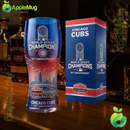 Chicago Cubs 2026 World Series Champions Pint Glass