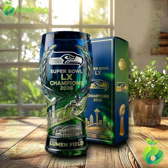 Seattle Seahawks Super Bowl LX Champions Pint Glass