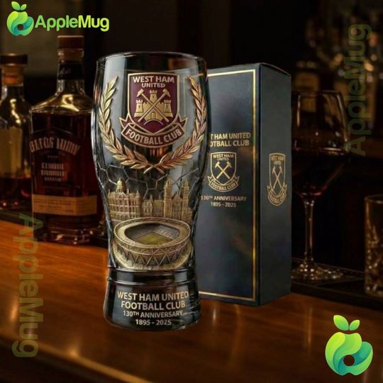 West Ham United 130th Anniversary Pint Glass