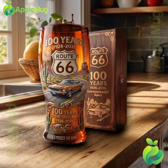 Route 66 100 Years of the Open Road Beer Glass