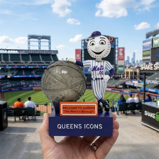 2026 Mets MR MET UNISPHERE LIGHTUP SGA Bobblehead