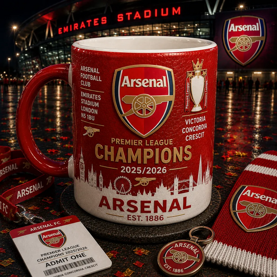 Arsenal Football Champions EPL 2026 Mug Limited Edition Gift For Friend