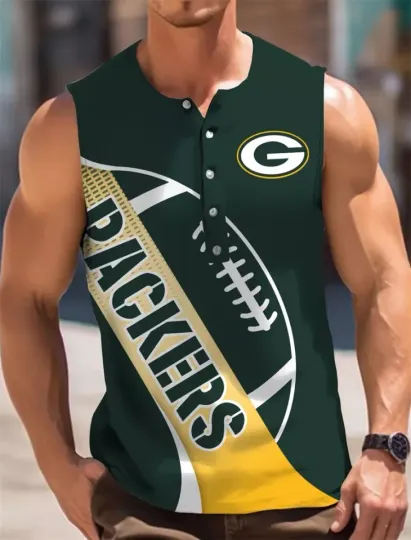 Green Bay Packers Men's Muscle Button Shirts