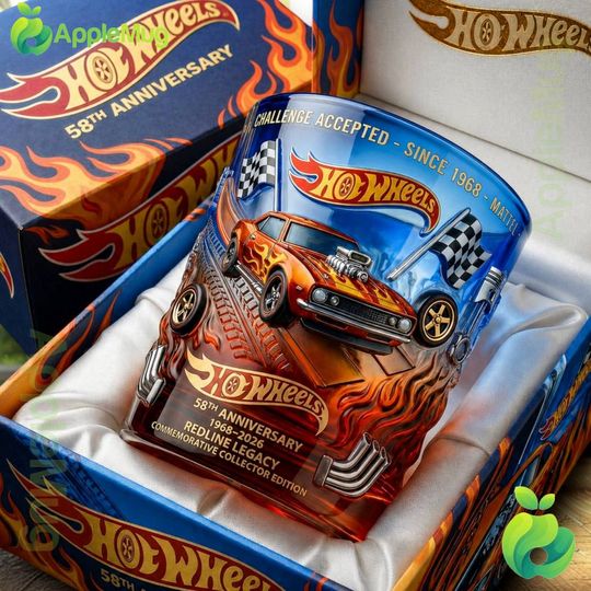 Hot Wheels 58th Anniversary Colored Rock Glass
