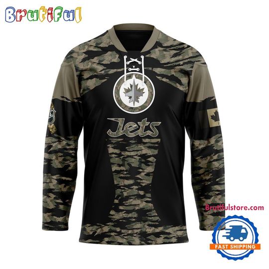 NHL Winnipeg Jets Custom Honoring Veterans Camo Hockey Jersey