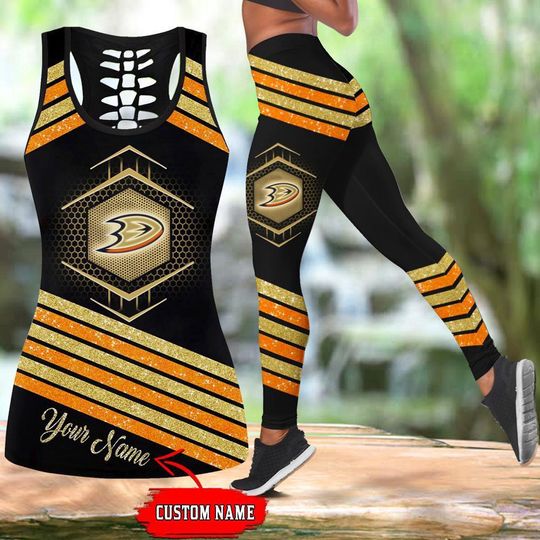 Anaheim Ducks Women's Hollow Tank Top and Leggings Set