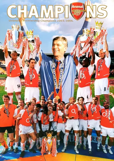Arsenal FC Unbeaten Champions Poster 2004