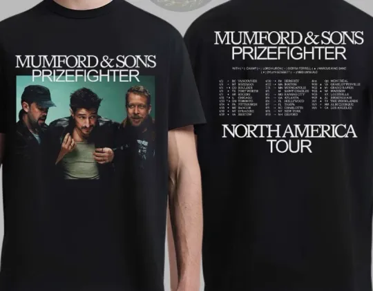 Mumford And Sons Prizefighter North America Tour 2026 T-Shirt