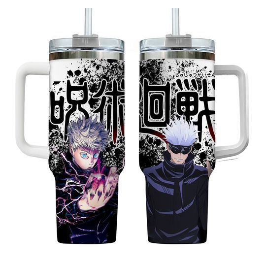 Satoru Gojo Hollow Purple Jujutsu Satoru 40oz Tumbler With Handle
